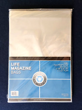 Pack /100 CSP Life Magazine Size Poly Bags - 11 1/8 x 15 1/8 - Acid Free sleeves picture