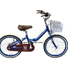 Blue  Kids Fold Up 14’ Bike Original British Style Fold Up Bicycle,TomTom Basket picture