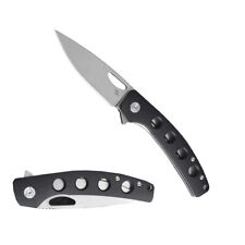 CH Knives 3530 Ultralight Folding Knife Black G-10 Handle Plain Satin D2 Blade picture