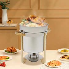 7L Gold Full Size Round Soup Chafer Stainless Steel Buffets Server Food Warmer picture