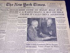 1951 JANUARY 7 NEW YORK TIMES - REDS CLOSE ON WONJU ROAD HUB - NT 2263 picture