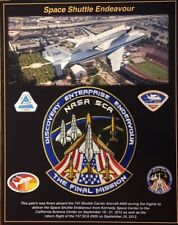 STS ENDEAVOUR TWICE FLOWN PATCH ABOARD 747 SHUTTLE CARRIER AIRCRAFT 905 TO CSC picture