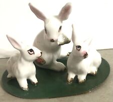 Vintage Shiken Japan Bone China Miniature Animal Figures - Rabbits EUC picture