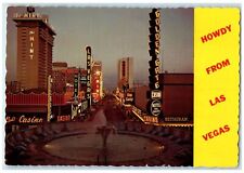 1971 Spectacular View At Dusk Fountain Fremont Street Las Vegas Nevada Postcard picture