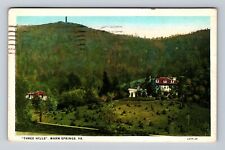 Warm Springs VA-Virginia, Scenic View Three Hills Antique Vintage c1929 Postcard picture