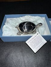 Vintage Reed And Barton Turtle Music Box Brahms Lullaby Working Silver Plated picture