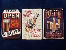 Vintage Bar Signs -  3 Pack Beer Signs  picture