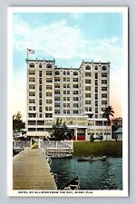 Miami FL-Florida, Hotel McAllister From Bay, Antique Souvenir Vintage Postcard picture