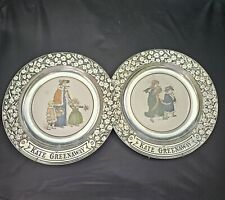 Vintage 1973 Wilton Co. Kate Greenaway Series LOT Of 2 Plates picture