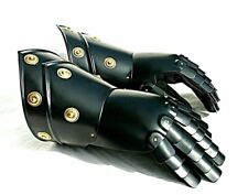 Medieval Knight Gauntlets Functional Armor Gloves Leather Steel SCA LARP Gloves picture
