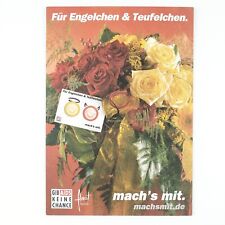 Aids Prevention Condom Ad Postcard 4x6 German Flower Vase Roses Germany DE B1902 picture