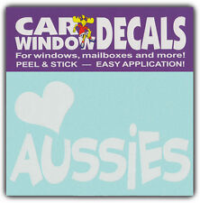 Car Window Decals: I Love Aussies | Australian Shepherd | Stickers Cars Trucks picture