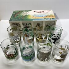 Vintage Endangered species collection Glassware by Brockway With Box Rare picture