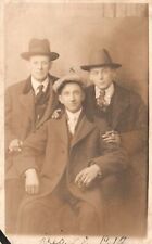 Vintage Postcard A Photo Of Three Gentlemen Portrait Captured Photo picture