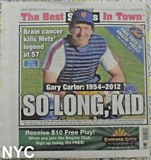 Gary Carter Dead New York Post February 17 2012 🔥 picture