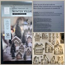 🎄31 Winter Wonderland Signature Porcelain LED Winter Village Battery Operated picture