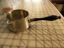 Pewter Pipkin from Woodbury Pewterers 4 inch wooden handle gravy small pot pan picture