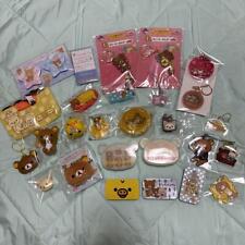 Rilakkuma San-X rubber keychain tin badge lot of 26 Set sale character Goods picture