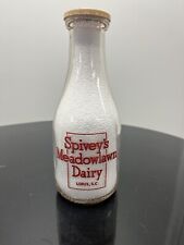 Rare Spivey’s Meadowlawn Dairy Loris SC South Carolina Milk Bottle picture
