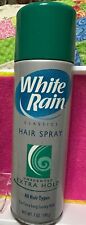 RARE vintage WHITE RAIN hairspray can HOUSEHOLD PRODUCT hair spray 2001 50% full picture