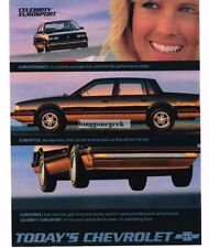 1985 CHEVROLET Chevy Celebrity Eurosport Black 4-door HT Auto Car Vintage Ad  picture