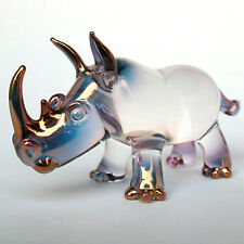 Rhino Rhinoceros Figurine Blown Glass Crystal Sculpture picture
