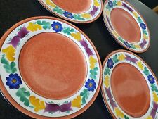 4 ANTIQUE 1920s THE ROWLAND & MARSELLUS CO ENGLAND FLORAL PLATES STAFF ART DECO picture