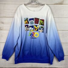 Walt Disney World Sweatshirt Womens 3X Blue Ombre 2020 Mickey Donald Goofy Pluto picture