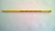 Lincoln Arms Lounge & Dining Room Swizzle Stick Drink Stirrer Yellow Plastic picture