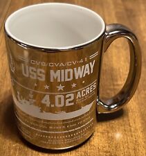 Vintage CV-41 USS Midway Ship Coffee Infographic Mug Mirror-Like Surface picture