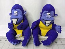 ZYRTEC Purple Plush Gorilla Drug Rep Pharma Lot of 2 Stuffed Animal Toy picture