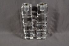 Pair of Vintage Peter Alan Designs Lucite Acrylic Candle Stick Holder 7 1/2