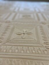 Vintage Ivory Bed Coverlet, Full/Queen picture
