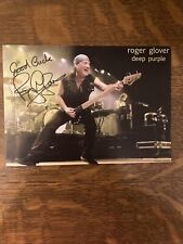Roger Glover bassist Deep Purple signed autographed photo  5.5 X8 Inches picture