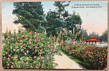 Los Angeles Eastlake Park Rose Walkway California Vintage Postcard c1910 picture