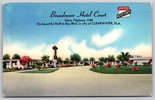 Postcard Broadmoor Hotel Court, Clearwater, Florida E54 picture