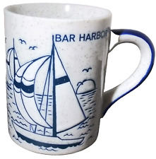 Vintage Bar Harbor Maine Souvenir Coffee Mug Sailboats Nautical 9 FL OZ Tea Cup picture