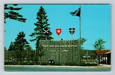 Mackinaw City MI-Michigan, Entrance Fort Michilimackinac  Vintage Postcard picture