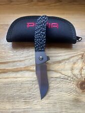 Custom Enrique Pena Knives Viper Flipper  Folding Knife Black Paper Micarta picture