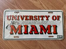 Florida 1990's UNIVERSITY of MIAMI HURRICANES BOOSTER License Plate picture