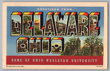Postcard Greetings From Delaware, Ohio, Large Letter picture