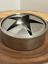 Vintage Marlboro Texas Lone Star Brushed Stainless Steel Ashtray w/Lid picture