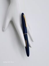 VINTAGE 14K GOLD NIB SHEAFFER'S FEATHER TOUCH #5 BLUE LEVER FILL FOUNTAIN PEN picture