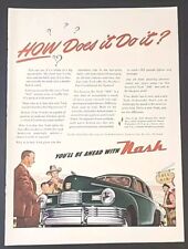 1946 Nash 600 Automobile How Does it Do it? Vtg 1940's Magazine Car Print Ad picture