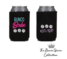 Qty 12  Bunco Babe..Full Color Regular Size Can Coolers for Bunco Bunko Game picture