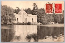 Vtg St Petersburg Russia Tsarskoye Selo Grotto Pavilion TCV Stamp Postcard picture