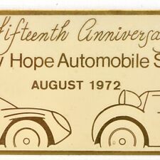 1972 New Hope Automobile Show Antique Car Auto Club Pennsylvania Plaque picture