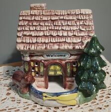 Lefton Cabin Retreater People Treater Candy Nut Dispenser 2004 picture