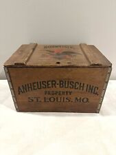 Vintage Anheuser-Busch Budweiser Wooden Beer Crate Box Since 1876 picture