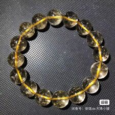Natural Gold Rutilated Titanium Quartz  Beads Bracelet 14mmF679 picture